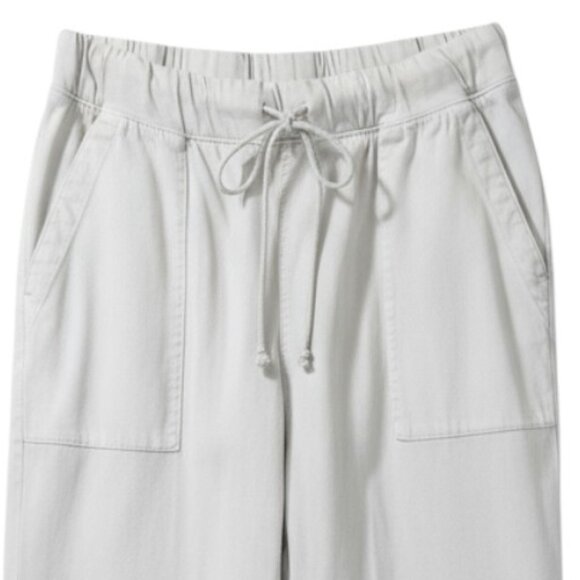 Bella Dahl Light Gray Drawstring Jogger Pants L Tencel Soft Lounge Casual - Picture 3 of 10